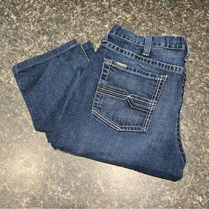 Men's Ariat M2 Dark wash Relaxed bootcut denim jeans 36x 32
